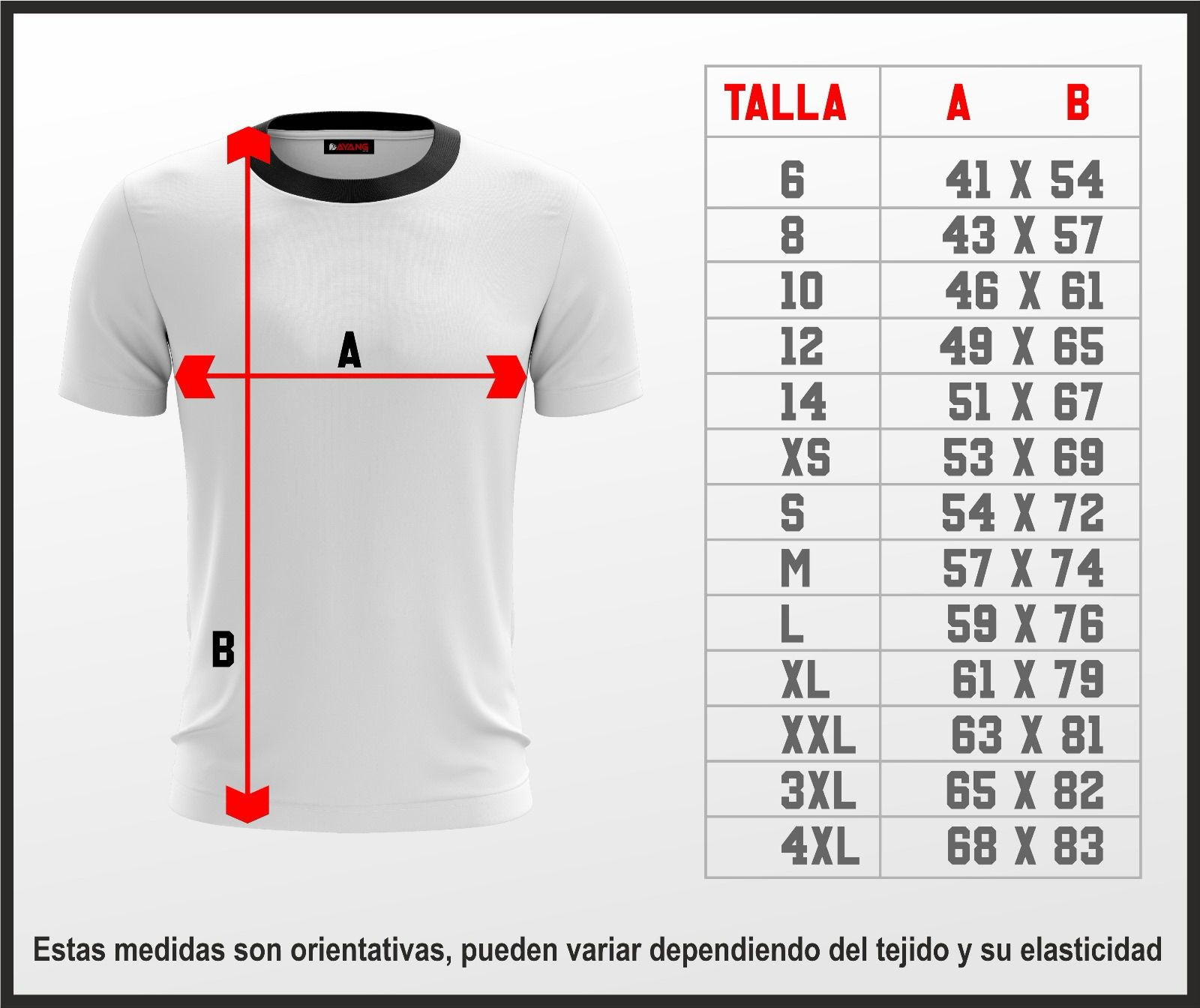 Guía de tallas